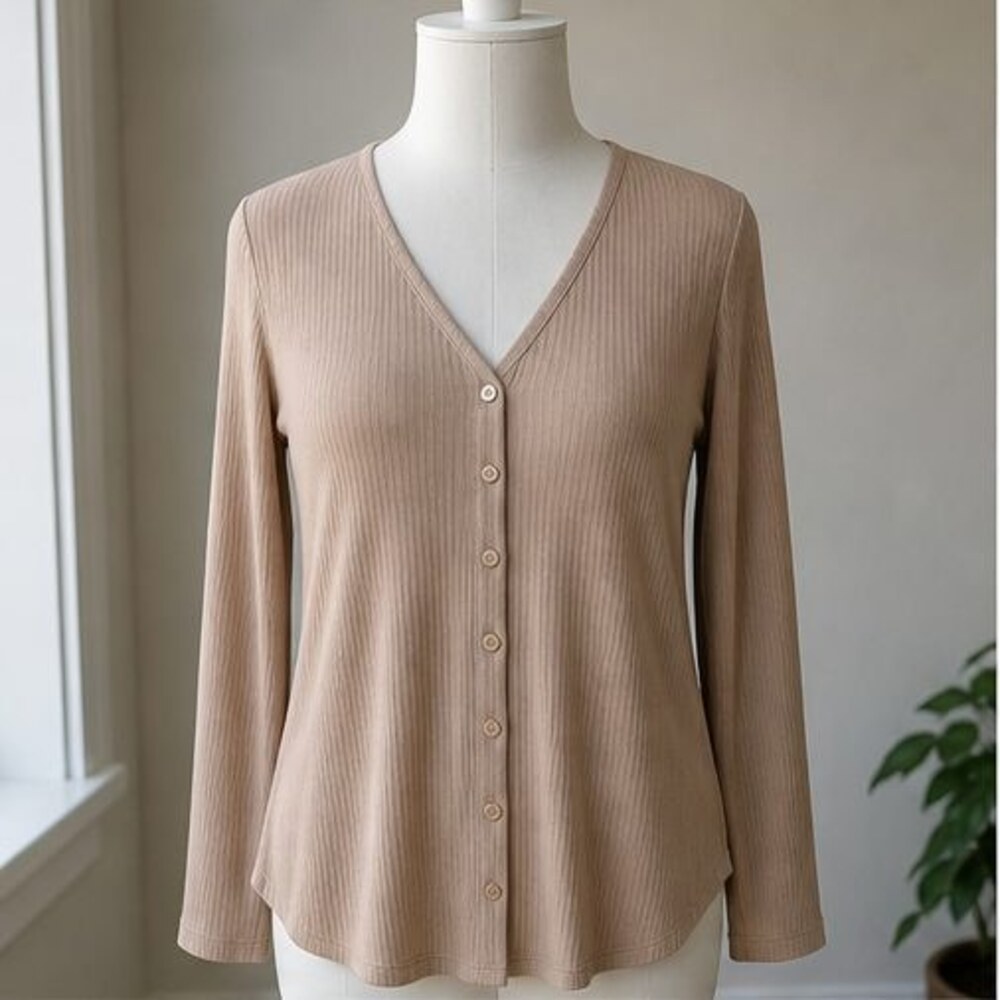 Camel Peplum Top